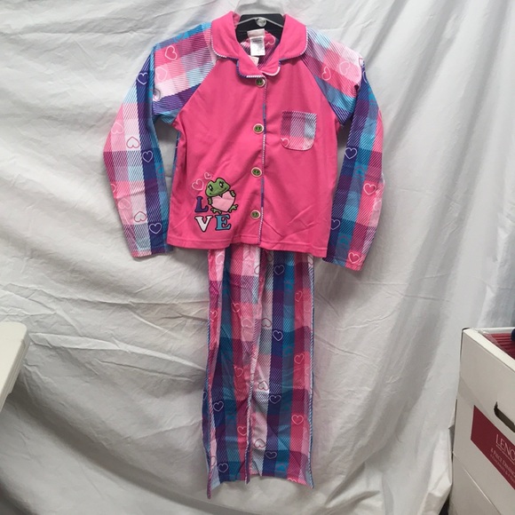 St. Eve Girls 2 pc Coat Style Pajamas - Picture 3 of 7